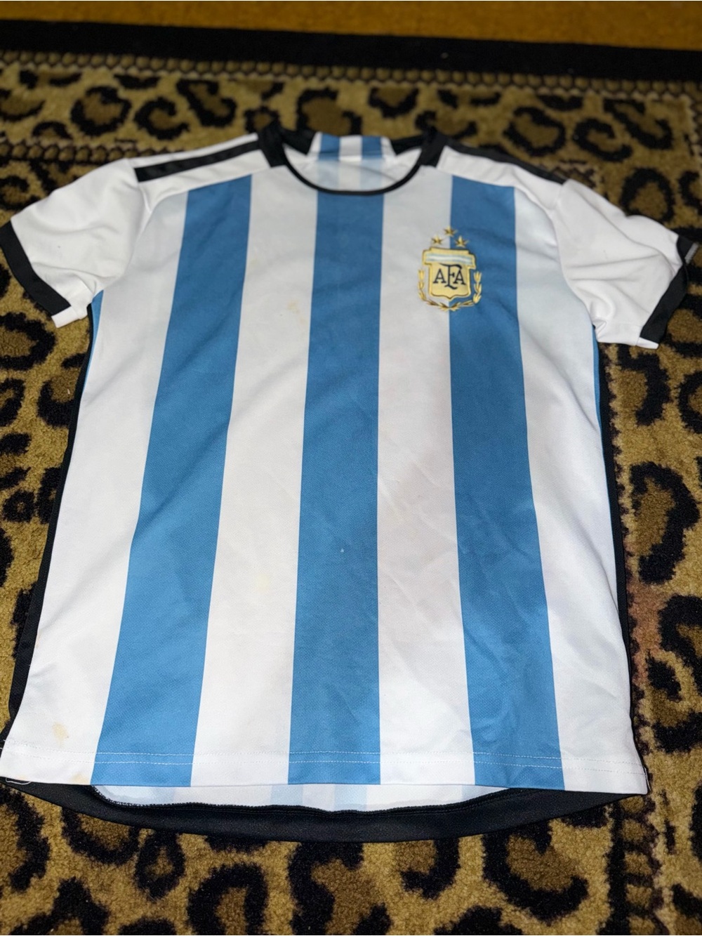 Argentina AFA Soccer Jersey - Sky Blue & White Stripes